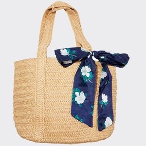 Draper James Straw Bag with Scarf